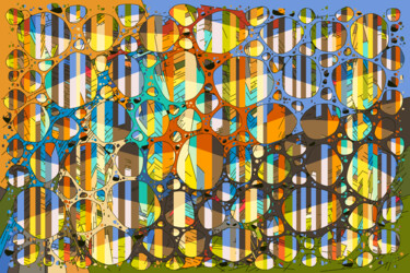Arts numériques intitulée "Le bateau ivre modi…" par Sylvie Dessert (Syl), Œuvre d'art originale, Peinture numérique