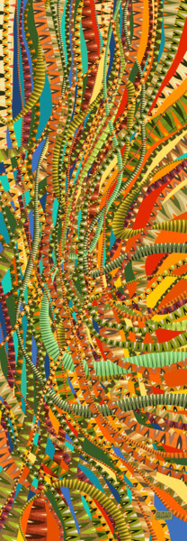 Arts numériques intitulée "Toucouleur festif" par Sylvie Dessert (Syl), Œuvre d'art originale, Peinture numérique