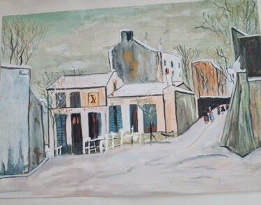 Painting titled "Paris pigales" by Sylvie Etienne, Original Artwork, Gouache