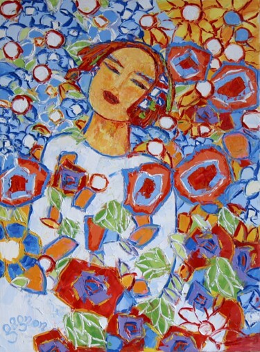 Peinture intitulée "L'extase" par Sylvie Gagnon, Œuvre d'art originale, Huile