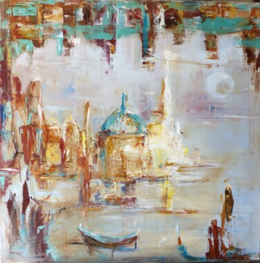 Painting titled "Venizia" by Sylvie Gallizio, Original Artwork, Oil