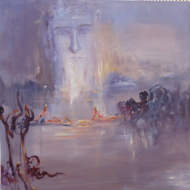 Malerei mit dem Titel "Lui" von Sylvie Gallizio, Original-Kunstwerk, Öl