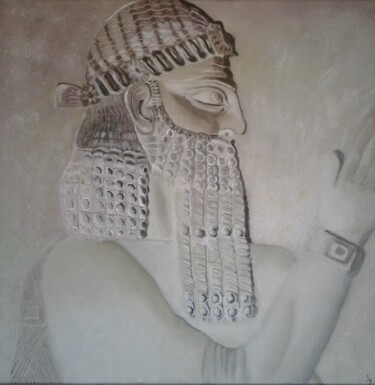 Peinture intitulée "L ASSYRIEN" par Sylvie Garric, Œuvre d'art originale