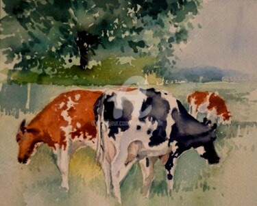 Painting titled "p1020240.jpg" by Sylvie Griselle, Original Artwork, Watercolor