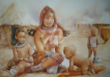 Painting titled "envoutante-afrique.…" by Sylvie Griselle, Original Artwork