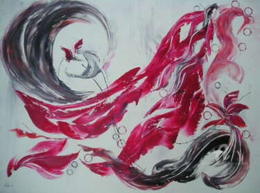 Peinture intitulée "abysses" par Sylvie Guyomar (Sylvie G), Œuvre d'art originale, Huile