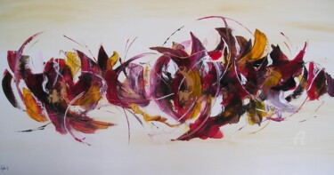 Malerei mit dem Titel "tourbillon" von Sylvie Guyomar (Sylvie G), Original-Kunstwerk, Acryl Auf Keilrahmen aus Holz montiert