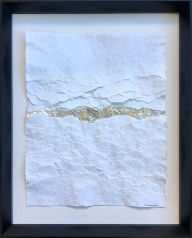 Collages intitolato "Desert Signe XIX (S…" da Sylvie Guyomard, Opera d'arte originale, Carta Montato su Altro pannello rigido