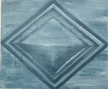 Painting titled "Bleu" by Sylvie Hermann, Original Artwork, Acrylic