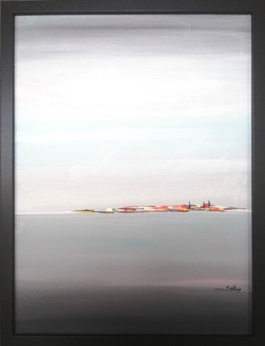 Painting titled "Horizon 3" by Sylvie Hillion, Original Artwork, Acrylic