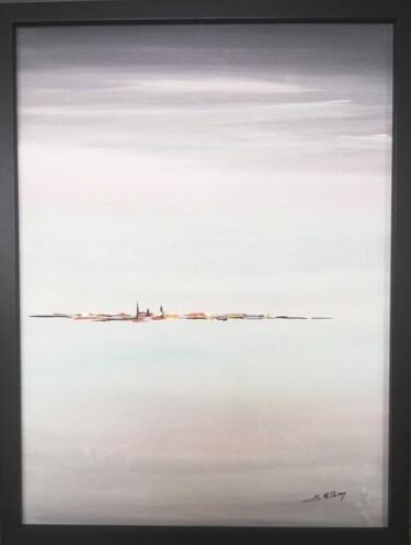 Painting titled "Horizon 4" by Sylvie Hillion, Original Artwork, Acrylic