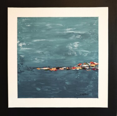 Картина под названием "Sérénité 242" - Sylvie Hillion, Подлинное произведение искусства, Акрил Установлен на Деревянная пане…