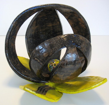 Sculpture intitulée "Eclosion" par Sylvie Jabot, Œuvre d'art originale, Terre cuite