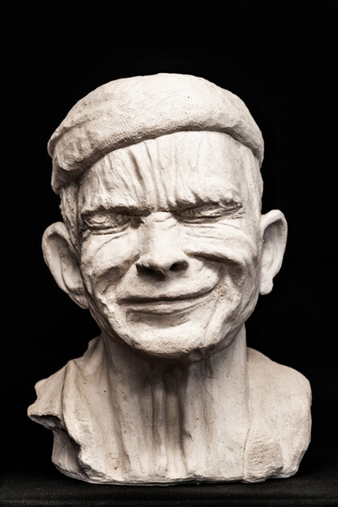 Sculpture intitulée "L'homme qui rit" par Sylvie Janssen, Œuvre d'art originale, Terre cuite