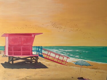 Картина под названием "Californie" - Sylvie Jolivet, Подлинное произведение искусства, Масло