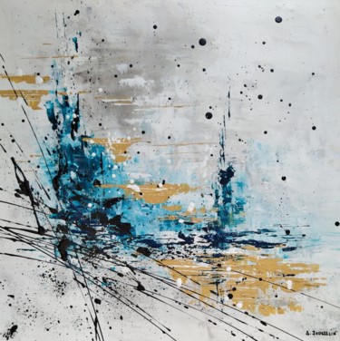 Картина под названием "Brouillard" - Sylvie Jousselin, Подлинное произведение искусства, Акрил Установлен на Деревянная рама…