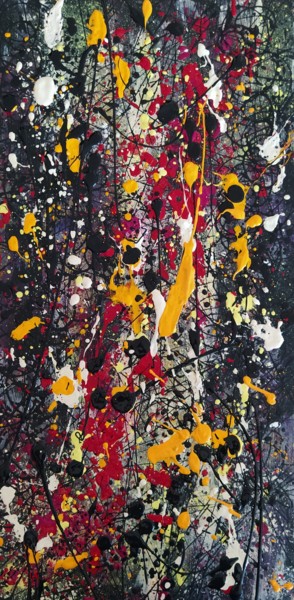 Malerei mit dem Titel "Méandres de la pens…" von Sylvie Jousselin, Original-Kunstwerk, Acryl Auf Keilrahmen aus Holz montiert