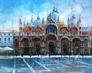 Pintura titulada "San Marco" por Sylvie Julkowski-Egard, Obra de arte original, Oleo Montado en Bastidor de camilla de madera