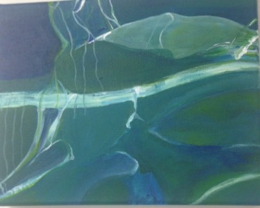 Peinture intitulée "fonds turquoises" par Sylvie Kablan, Œuvre d'art originale, Acrylique