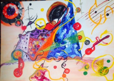Peinture intitulée "Féerie musicale" par Sylvie Kablan, Œuvre d'art originale, Acrylique