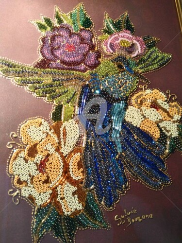 "le colibri" başlıklı Kolaj Sylvie Léandre tarafından, Orijinal sanat, Kolaj