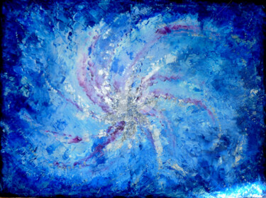 Painting titled "galaxie" by Sylvie Léandre, Original Artwork, Acrylic
