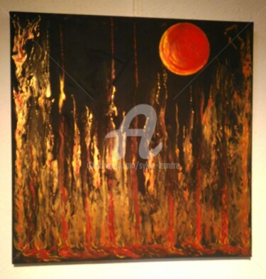 Peinture intitulée "chaleur" par Sylvie Léandre, Œuvre d'art originale, Acrylique