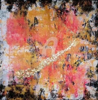 Картина под названием "Poussières d'étoiles" - Sylvie Léandre, Подлинное произведение искусства, Акрил Установлен на Деревян…