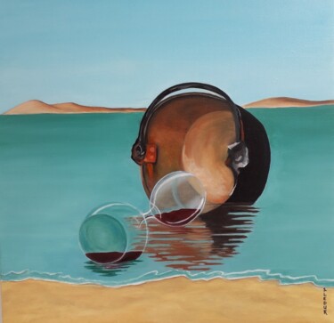 Malerei mit dem Titel "Ensablié dans sa Ma…" von Sylvie Ledur, Original-Kunstwerk, Öl
