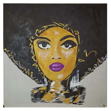 Peinture intitulée "africaine-beauty.jpg" par Sylo, Œuvre d'art originale, Acrylique