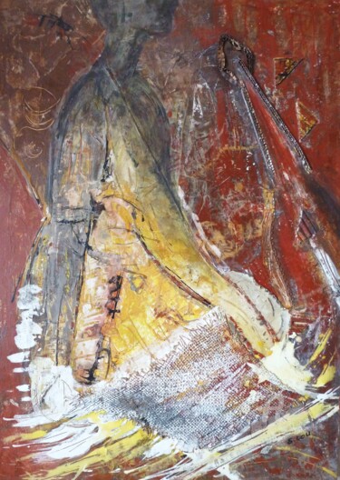 Peinture intitulée "L'homme sage Réf :…" par Sylvie Loudieres, Œuvre d'art originale, Autre