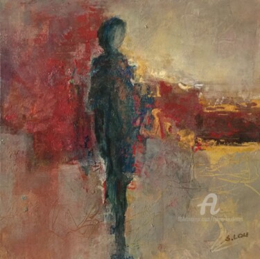 Quelque part : Réf :F36 Peinture intitulée "Quelque part : Réf…" par Sylvie Loudieres, Œuvre d'art originale, Acrylique