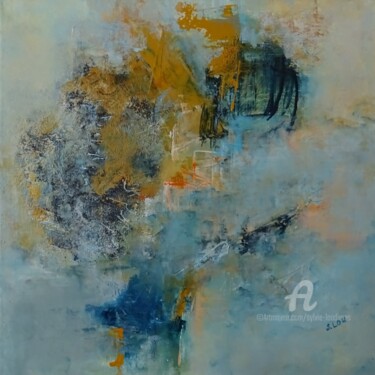 Painting titled "Introspection Réf E…" by Sylvie Loudieres, Original Artwork, Acrylic Mounted on Wood Stretcher frame