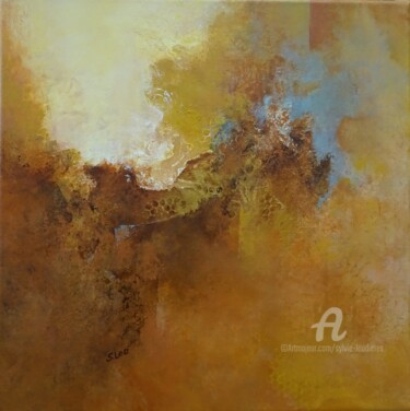 Painting titled "Lueur d'automne.#2…" by Sylvie Loudieres, Original Artwork, Acrylic Mounted on Wood Stretcher frame