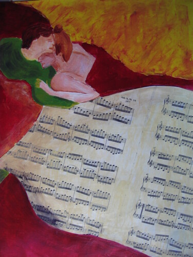 Peinture intitulée "La valse" par Sylvie Lucas, Œuvre d'art originale, Acrylique