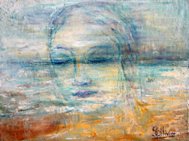 Peinture intitulée "impression de femme" par Sylvie Ollivier, Œuvre d'art originale, Huile