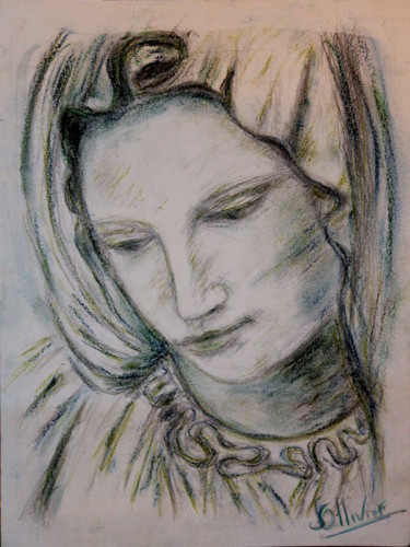 Dessin intitulée "etude de statue de…" par Sylvie Ollivier, Œuvre d'art originale, Graphite