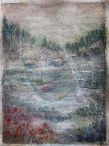 Malerei mit dem Titel "présence" von Sylvie Ollivier, Original-Kunstwerk, Aquarell