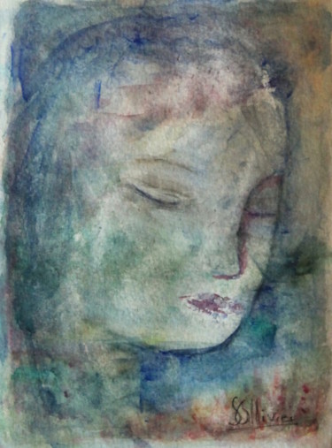 Painting titled "esprit de femme" by Sylvie Ollivier, Original Artwork, Watercolor