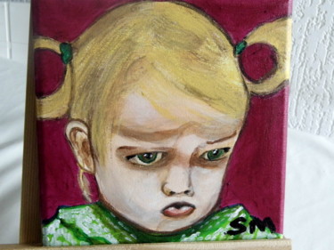 Painting titled "j'ai dit non" by Sylvie Mabille, Original Artwork, Acrylic