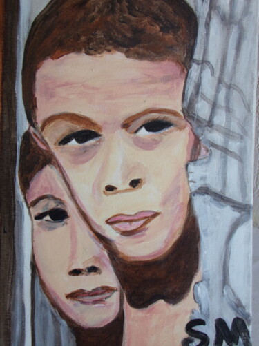 Painting titled "les deux fréres" by Sylvie Mabille, Original Artwork, Acrylic
