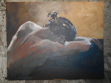 Peinture intitulée "accroche-coeur.jpg" par Sylvie Mercier, Œuvre d'art originale, Acrylique
