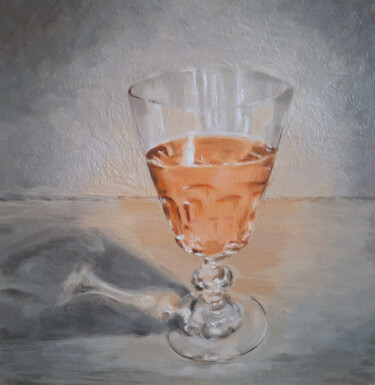 Peinture intitulée "verre N°3" par Sylvie Mespoulhé, Œuvre d'art originale, Huile Monté sur Châssis en bois