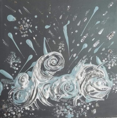 Peinture intitulée "Nuages" par Sylvie Metayer, Œuvre d'art originale, Acrylique