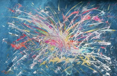 Painting titled "Spirale" by Sylvie Metayer, Original Artwork, Acrylic
