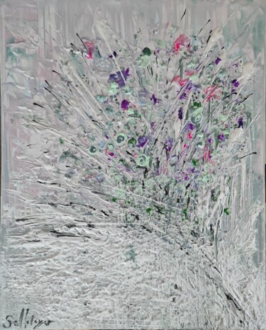 Schilderij getiteld "A fleur de peau" door Sylvie Metayer, Origineel Kunstwerk, Acryl