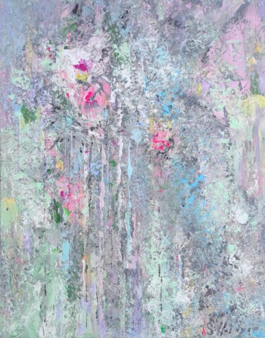 Malerei mit dem Titel "Fleurs de printemps" von Sylvie Metayer, Original-Kunstwerk, Acryl