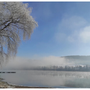 Fotografia zatytułowany „Lac hivernale” autorstwa Sylvie Metayer, Oryginalna praca, Fotografia cyfrowa