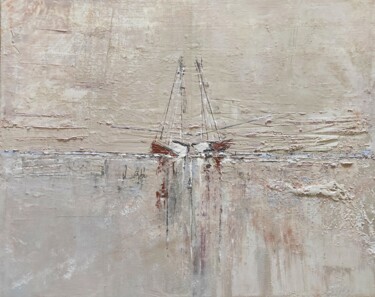 Pittura intitolato "Au coeur de l'océan" da Sylvie Metayer, Opera d'arte originale, Acrilico