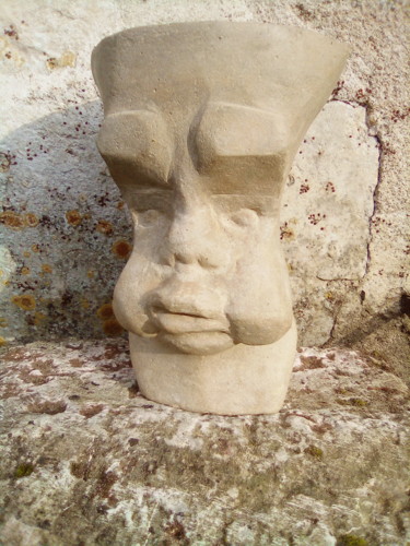 Sculpture intitulée "Jouesbasses" par Sylvie Michel, Œuvre d'art originale, Ciment